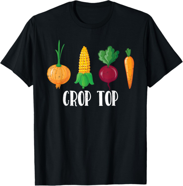 Crop Top Funny Farming Root Vegetable Gardening Farmer T-Shi... - Image 2